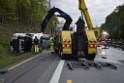 VU Gefahrgut LKW umgestuerzt A 4 Rich Koeln Hoehe AS Gummersbach P378